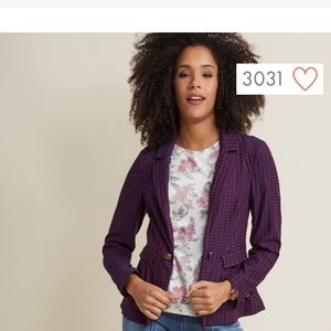 Red and blue check Modcloth blazer